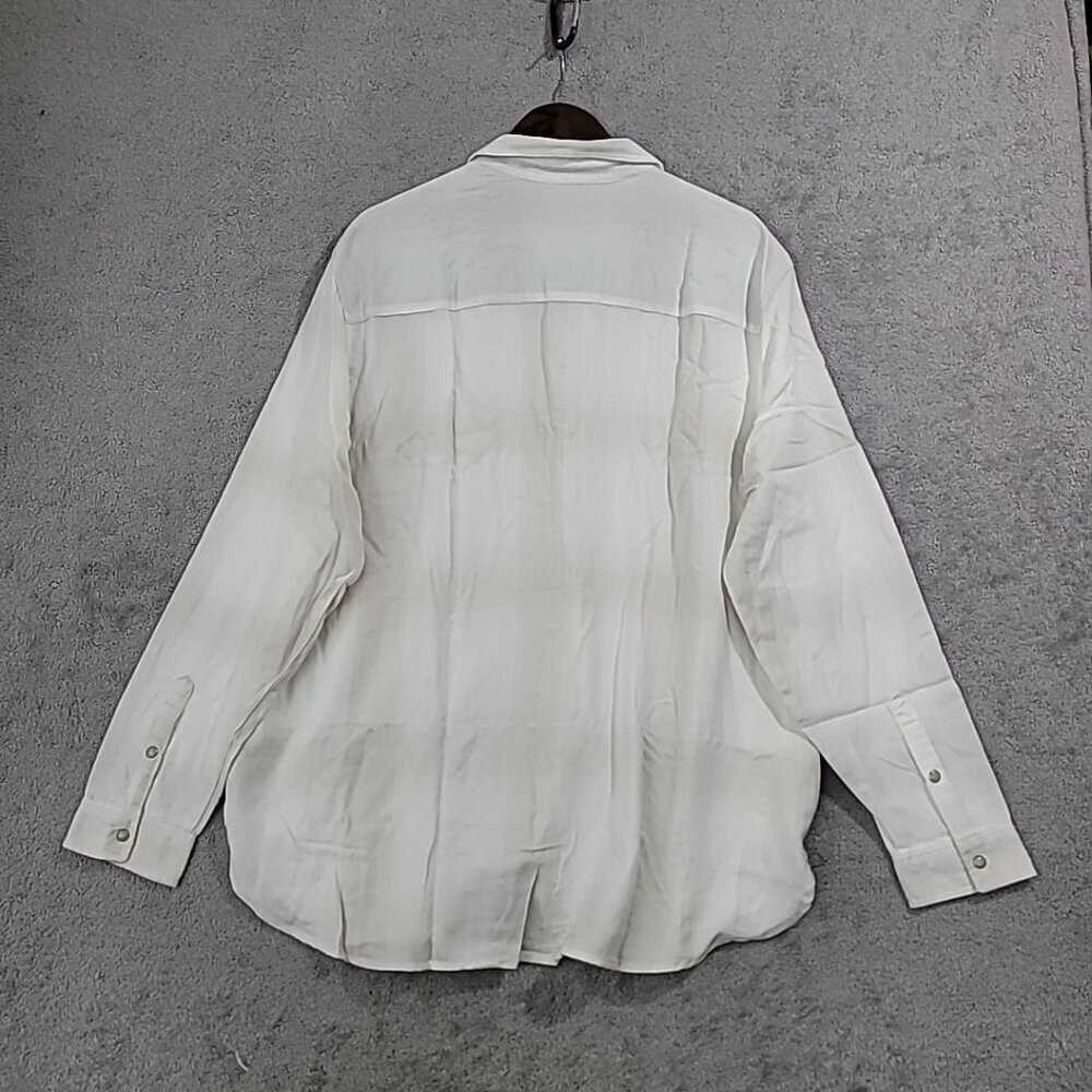 NEW Women's Jachs Girlfriend Super Soft Feel Flannel Shirt White Size XXL H574 - Picture 7 of 8